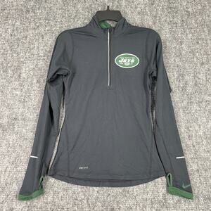 Nike Shirt Womens XS New York Jets NFL‎ Football Pullover Quarter Zip Dri-Fit